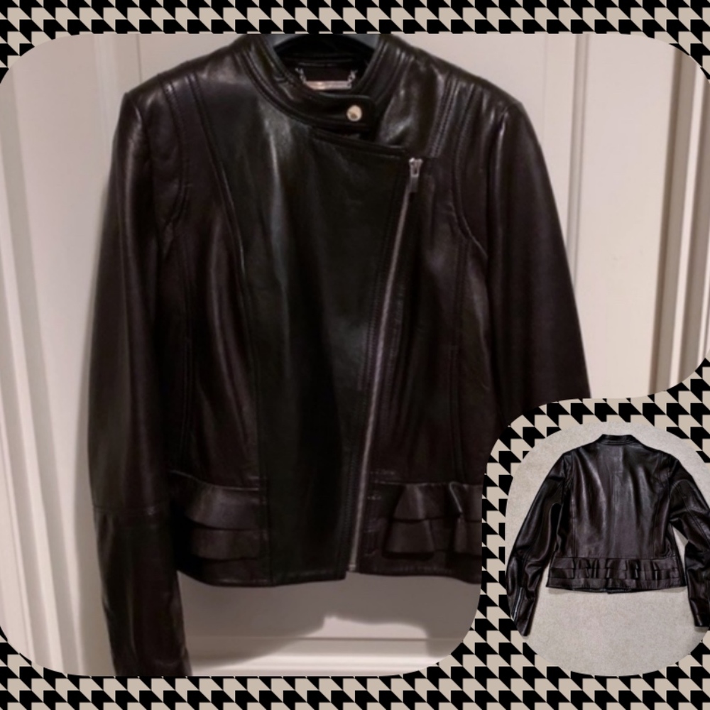 Diane von Furstenberg "Heaven" Leather Jacket - Picture 2 of 8